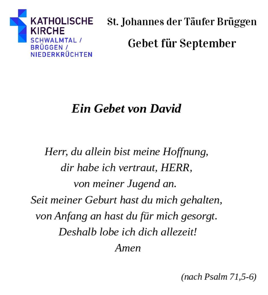 2026-2027 Gebete-0002 (c) St. Johannes der Täufer Brüggen