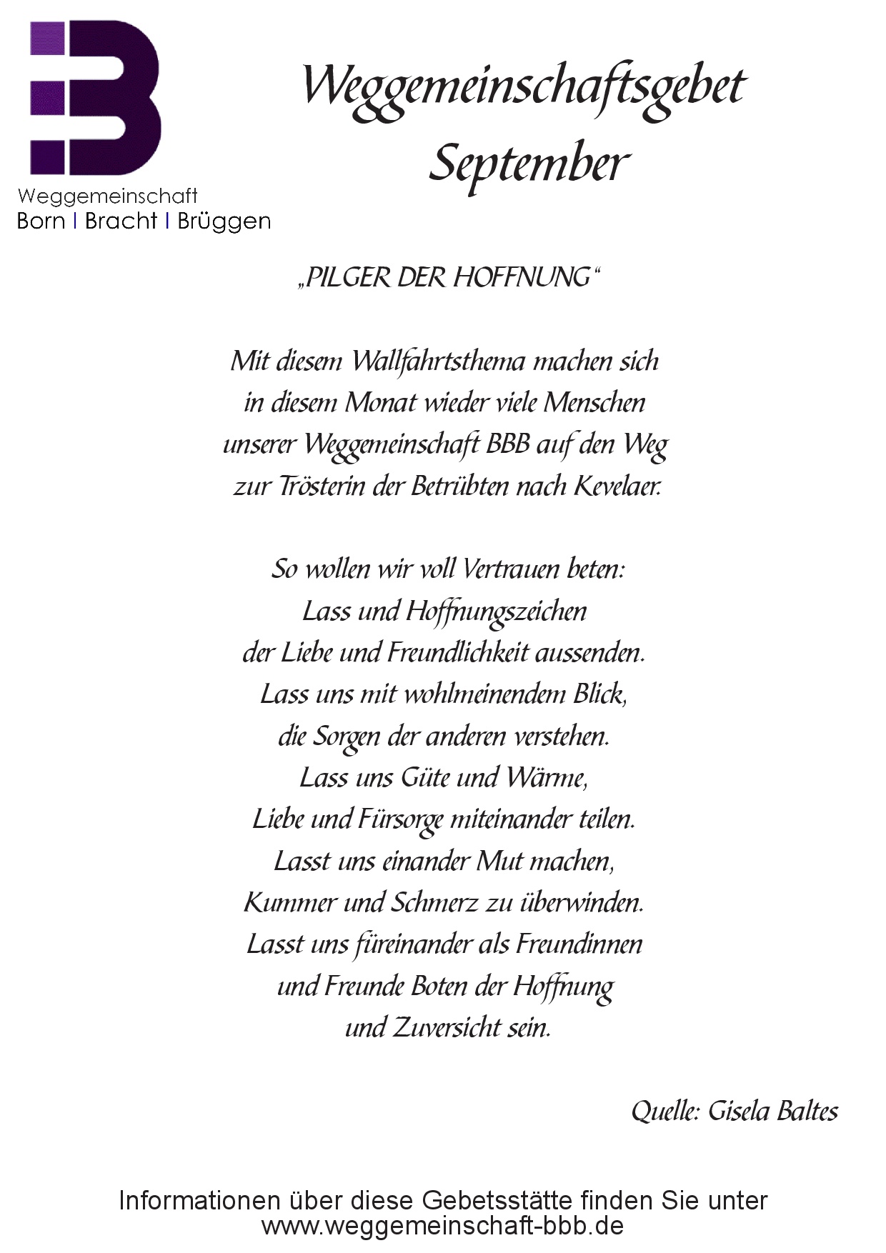 Gebete 2025-2026-0003 (c) Weggemeinschaft BBB