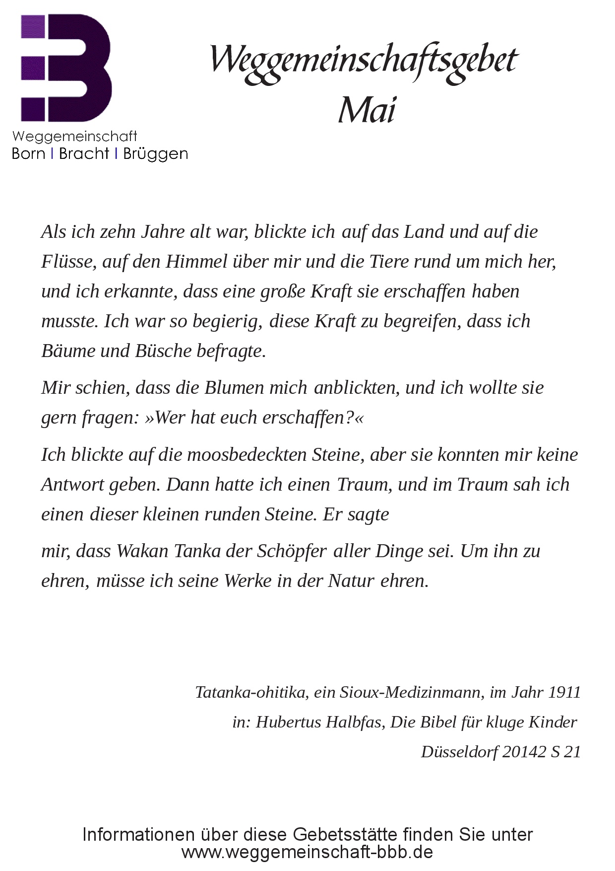 Gebete 2025-2026-0011 (c) Weggemeinschaft BBB