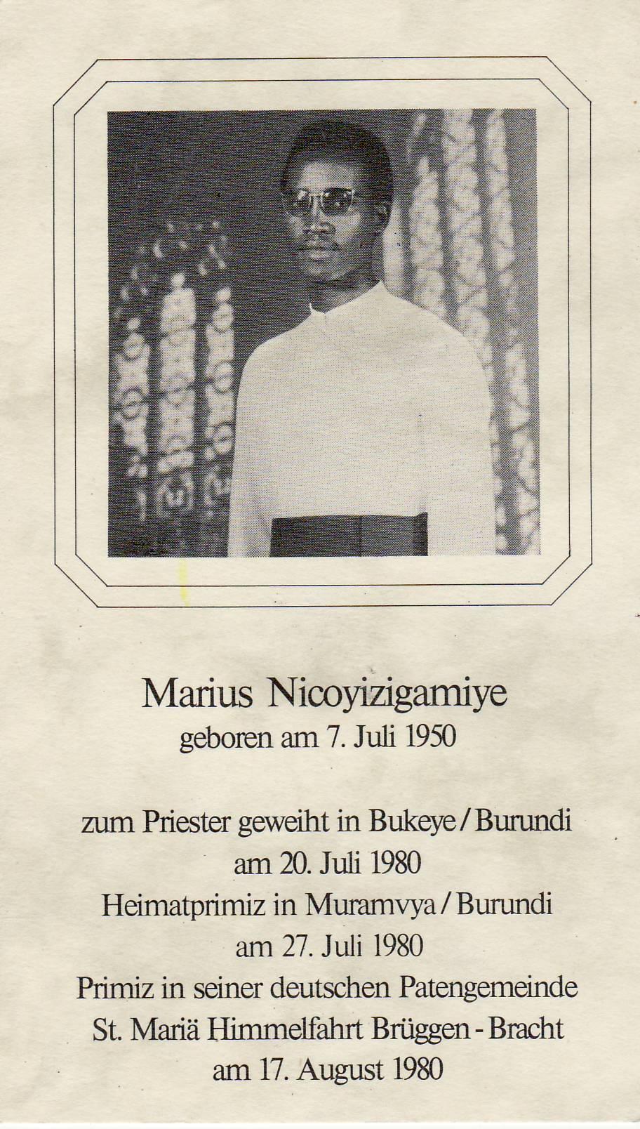 Priesterweihe Marius 1980 (c) Burundi Hilfe eV