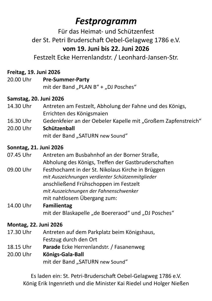Seite 19 - Festprogramm für Festschrift 2026-1 (c) Bruderschaft St. Petri Oebel-Gelagweg