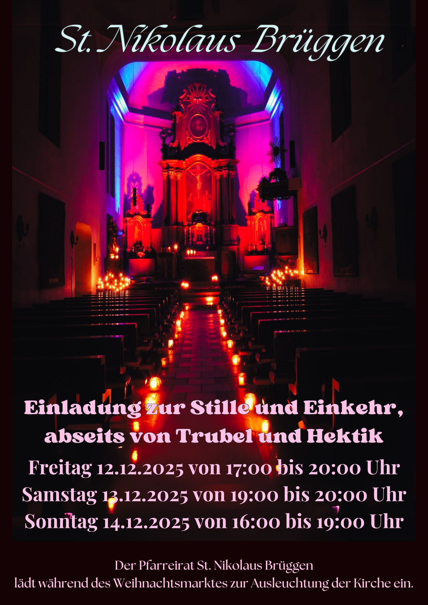 Ausleuchtung Kirche 2025 (c) Kath. Kirche St. Nikolaus Brüggen