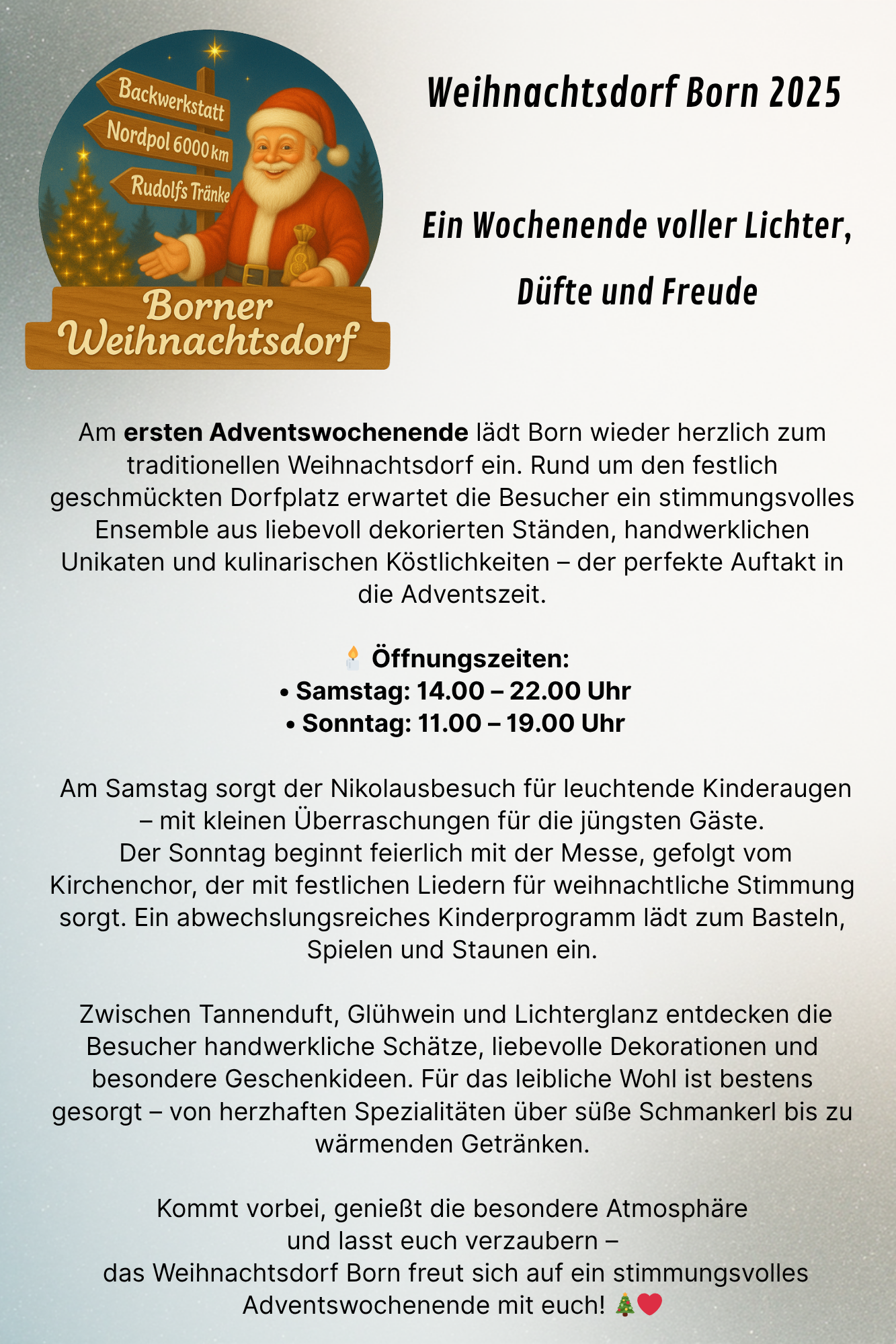 Weihnachtsdorf Born 2025