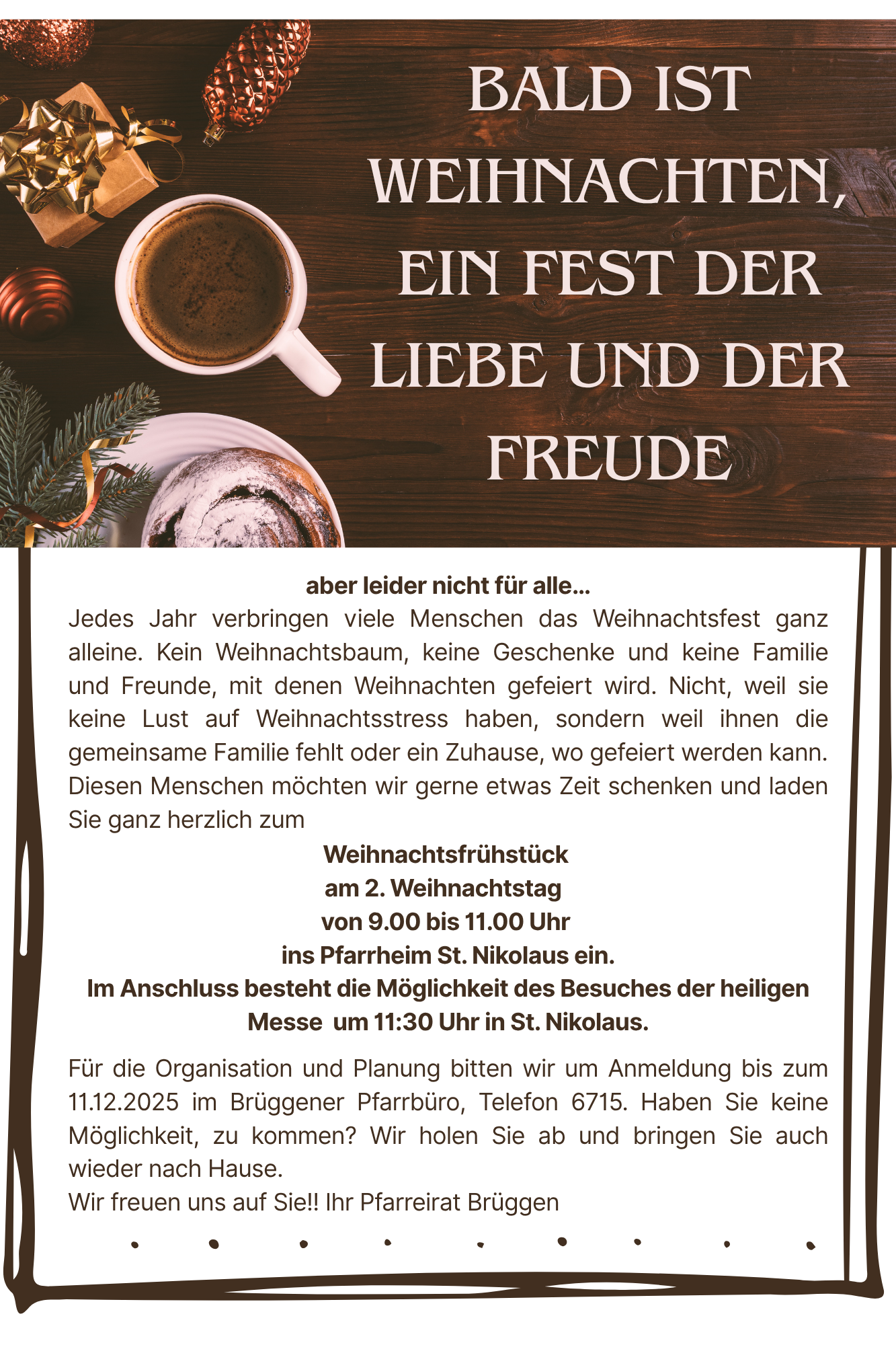 Weihnachtsfrühstück 2025